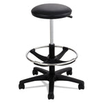 Extended-Height Lab Stool, Backless, Supports Up To 250 Lb, 22" To 32" Seat Height, Black
