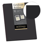 Certificate Holder, Black, 105lb Linen Stock, 12 x 9.5, 10/Pack