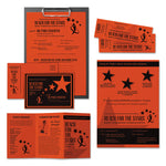 Color Cardstock, 65 lb Cover Weight, 8.5 x 11, Orbit Orange, 250/Pack