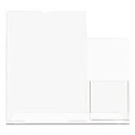 Superior Image Slanted Sign Holder With Side Pocket, 13.5w X 4.25d X 10.88h, Clear