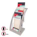 3-Tier Literature Holder, Leaflet Size, 6.75w X 6.94d X 13.31h, Silver