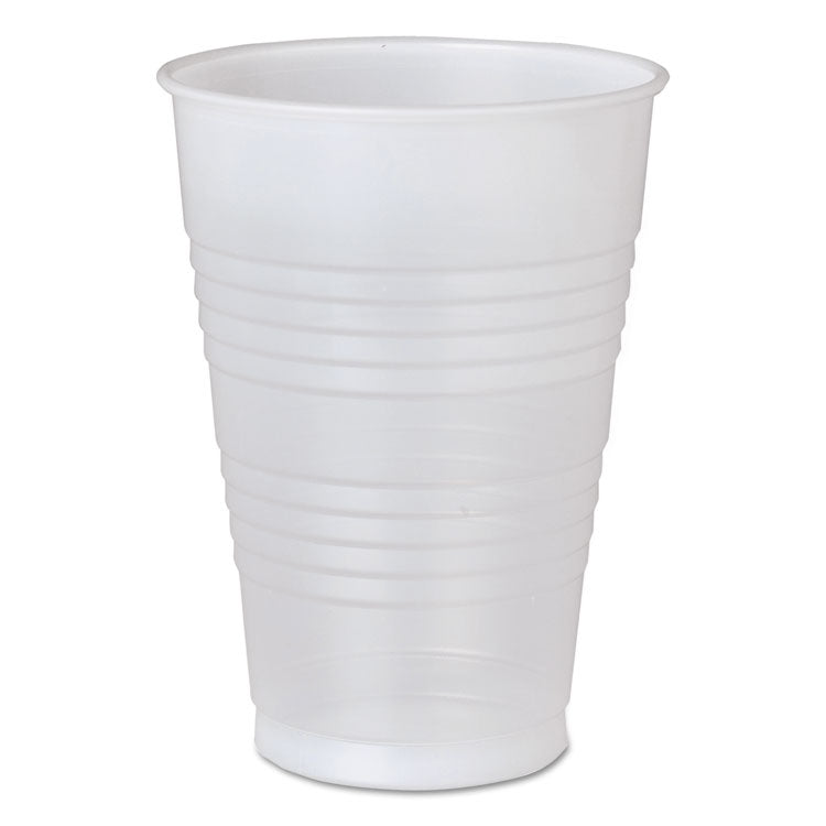 High-Impact Polystyrene Cold Cups, 16 oz, Plastic, Translucent, 50/Pack