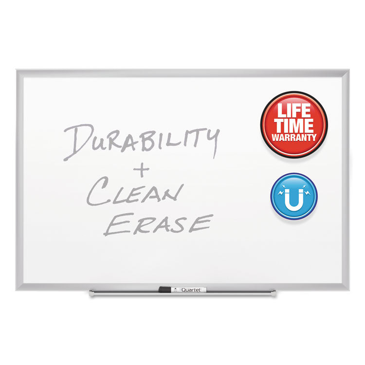 Classic Series Porcelain Magnetic Dry Erase Board, 72" x 48", White Surface, Satin Aluminum Frame