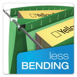 SureHook Hanging Folders, Letter Size, 1/5-Cut Tabs, Bright Green, 20/Box