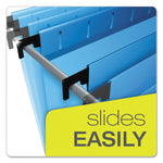 SureHook Hanging Folders, Letter Size, 1/5-Cut Tabs, Blue, 20/Box