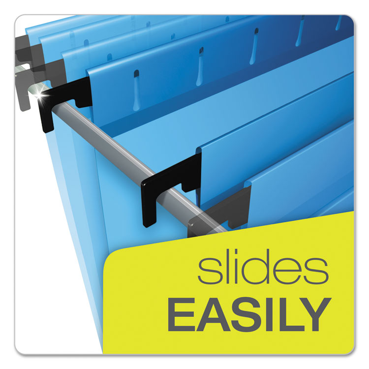 SureHook Hanging Folders, Letter Size, 1/5-Cut Tabs, Blue, 20/Box