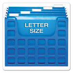 Desktop File With Hanging Folders, Letter Size, 6" Long, Blue