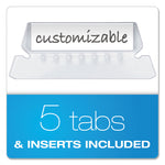 Desktop File With Hanging Folders, Letter Size, 6" Long, Blue