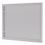 Bl Series Hutch Doors, Glass, 13.25w X 17.38h, Silver/frosted