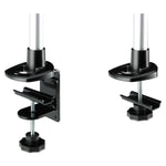 Dual-Swivel Monitor Arm, 360 Degree Rotation, +15 Degree/-90 Degree Tilt, 180 Degree Pan, Black/Gray, Supports 30 lbs