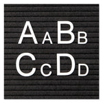 4400 Series Character Set for Felt Surfaces, 0.5" Tall, White Characters, 300/Set