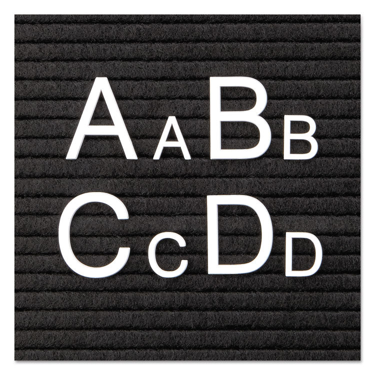 4400 Series Character Set for Felt Surfaces, 1" Tall, White Characters, 300/Set