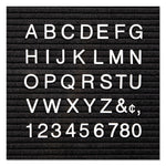 4400 Series Character Set for Felt Surfaces, 1" Tall, White Characters, 300/Set