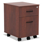 Alera Valencia Series Mobile Pedestal, Left/right, 2-Drawers: Box/file, Legal/letter, Medium Cherry, 15.88" X 19.13" X 22.88"