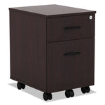 Alera Valencia Series Mobile Pedestal, Left Or Right, 2-Drawers: Box/file, Legal/letter, Mahogany, 15.88" X 19.13" X 22.88"