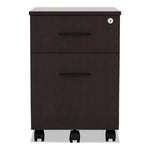 Alera Valencia Series Mobile Pedestal, Left Or Right, 2-Drawers: Box/file, Legal/letter, Mahogany, 15.88" X 19.13" X 22.88"