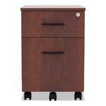 Alera Valencia Series Mobile Pedestal, Left/right, 2-Drawers: Box/file, Legal/letter, Medium Cherry, 15.88" X 19.13" X 22.88"