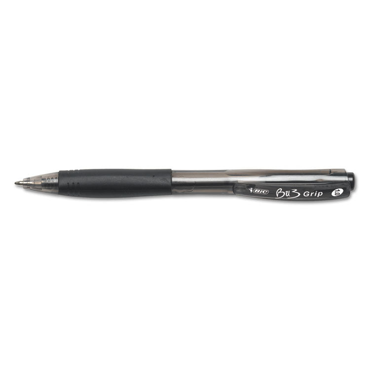 BU3 Ballpoint Pen, Retractable, Medium 1 mm, Black Ink, Smoke/Black Barrel, 36/Pack