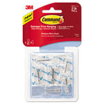 Clear Hooks and Strips, Medium, Plastic, 2 lb Capacity, 6 Hooks and 8 Strips/Pack