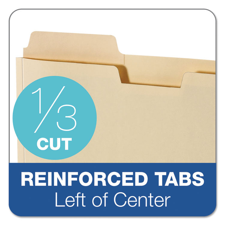 File Folder Pocket, 0.75" Expansion, Letter Size, Manila, 10/pack