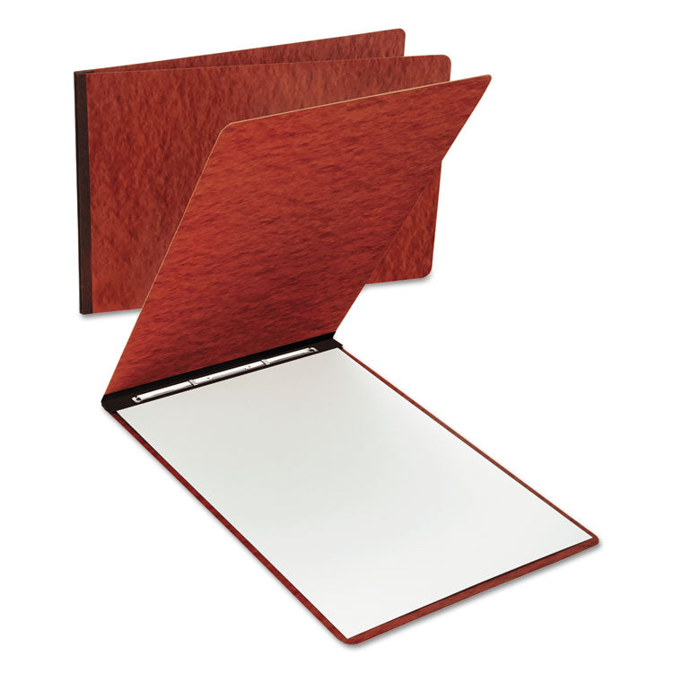 Extra Large Pressboard Report Cover, Two-Piece Prong Fastener, 3" Capacity, 11 X 17, Red/red