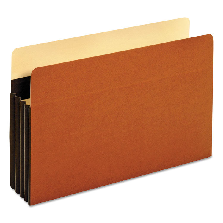 Heavy-Duty File Pockets, 3.5" Expansion, Legal Size, Redrope, 25/box