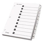 OneStep Printable Table of Contents and Dividers, 10-Tab, 1 to 10, 11 x 8.5, White, White Tabs, 1 Set