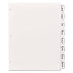 Write and Erase Big Tab Durable Plastic Dividers, 3-Hole Punched, 8-Tab, 11 x 8.5, White, 1 Set