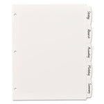 Write and Erase Big Tab Durable Plastic Dividers, 3-Hole Punched, 5-Tab, 11 x 8.5, White, 1 Set
