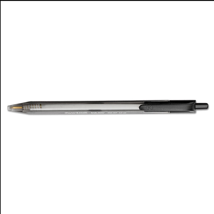 InkJoy 100 RT Ballpoint Pen, Retractable, Medium 1 mm, Black Ink, Smoke/Black Barrel, 20/Pack