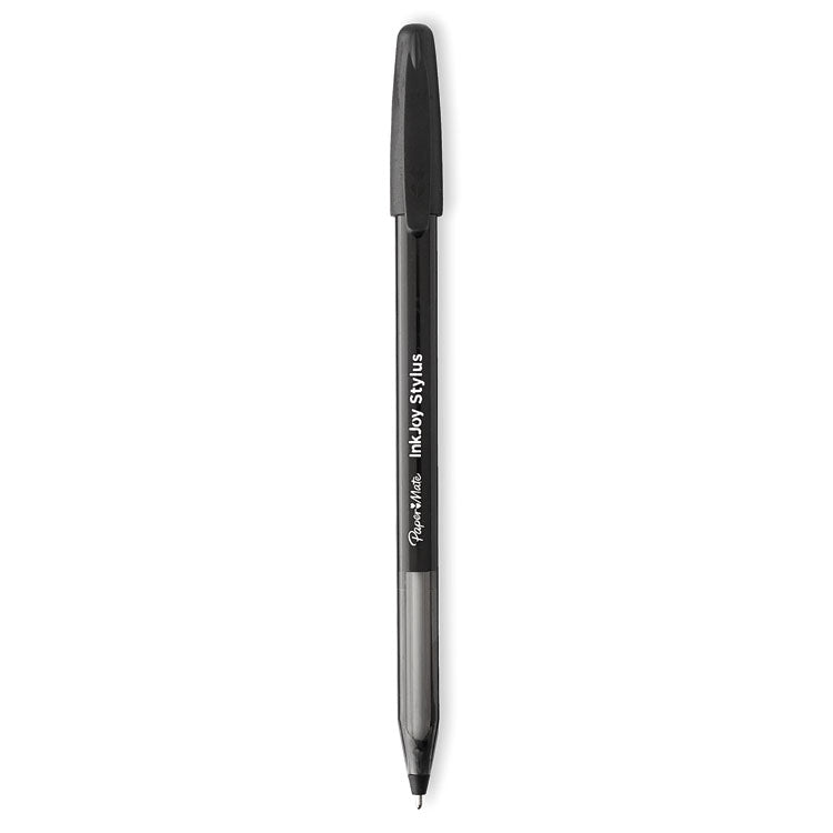 Inkjoy 100 Ballpoint Pen/stylus, Stick, Medium 1 Mm, Black Ink, Black Barrel, Dozen