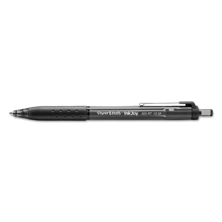 InkJoy 300 RT Ballpoint Pen, Retractable, Medium 1 mm, Black Ink, Black Barrel, 36/Box