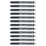InkJoy Gel Pen, Retractable, Fine 0.5 mm, Black Ink, Black Barrel, Dozen