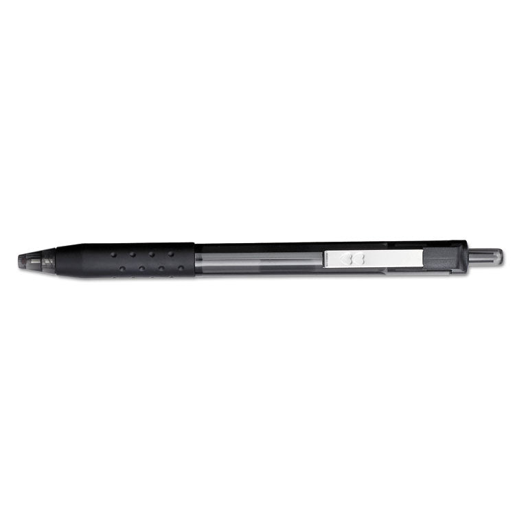 InkJoy 300 RT Ballpoint Pen, Retractable, Medium 1 mm, Black Ink, Black Barrel, Dozen