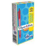 InkJoy 100 RT Ballpoint Pen, Retractable, Medium 1 mm, Red Ink, Translucent Red Barrel, Dozen