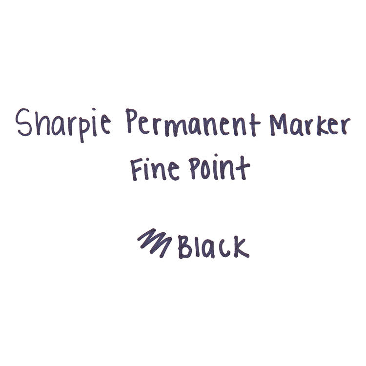 Fine Tip Permanent Marker Value Pack, Fine Bullet Tip, Black, 36/pack
