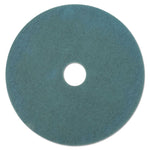 Ultra High-Speed Floor Burnishing Pads 3100, 27" Diameter, Aqua, 5/carton