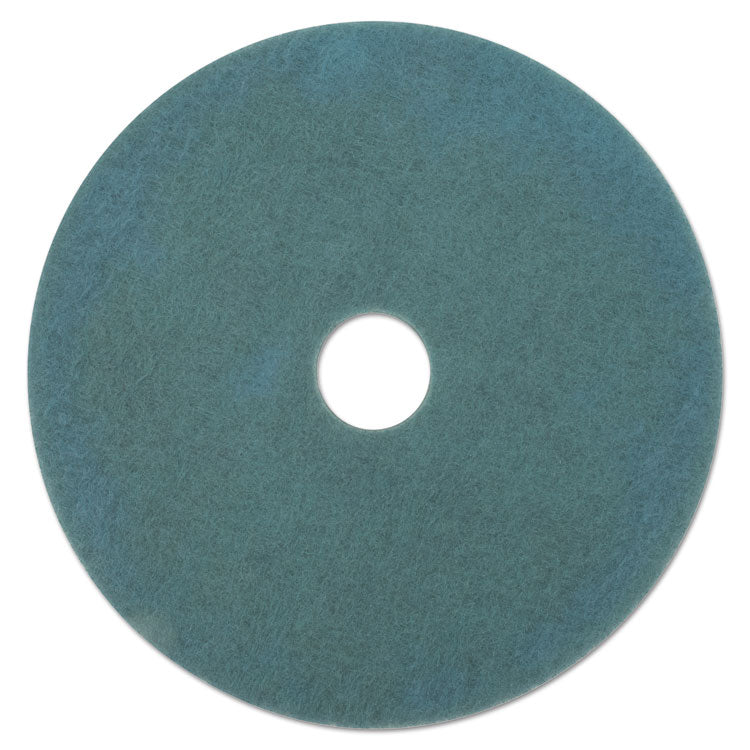 Ultra High-Speed Floor Burnishing Pads 3100, 27" Diameter, Aqua, 5/carton