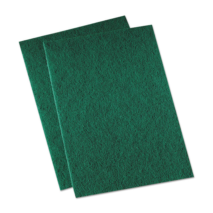 Medium-Duty Scouring Pad, 6 x 9, Green, 20/Carton
