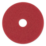 Low-Speed Buffer Floor Pads 5100, 20" Diameter, Red, 5/carton