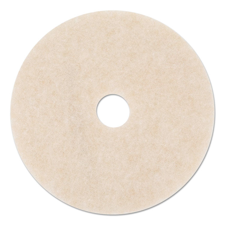Ultra High-Speed Topline Floor Burnishing Pads 3200, 24" Diameter, White/amber, 5/carton