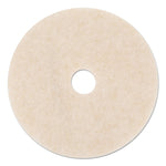 Ultra High-Speed Topline Floor Burnishing Pads 3200, 17" Diameter, White/amber, 5/carton