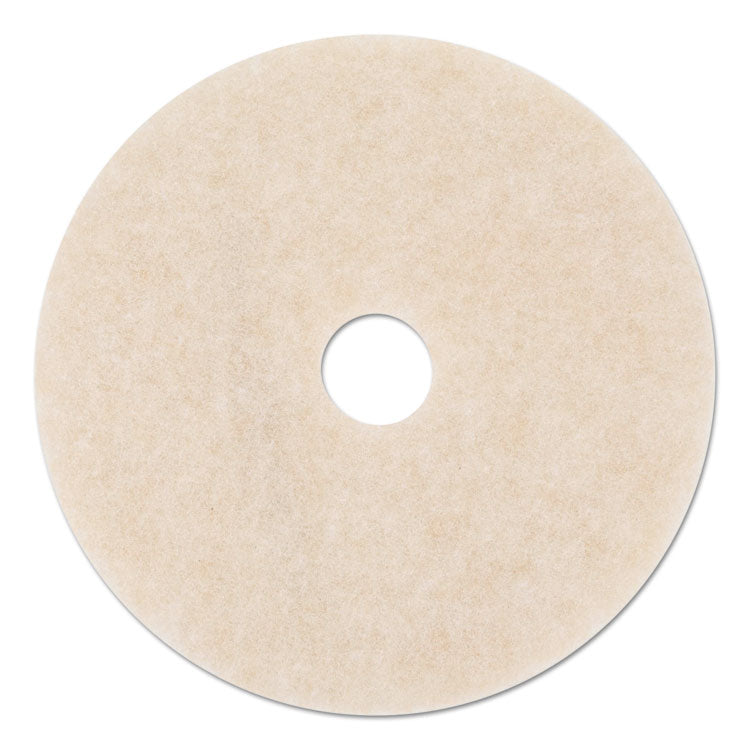 Ultra High-Speed Topline Floor Burnishing Pads 3200, 17" Diameter, White/amber, 5/carton