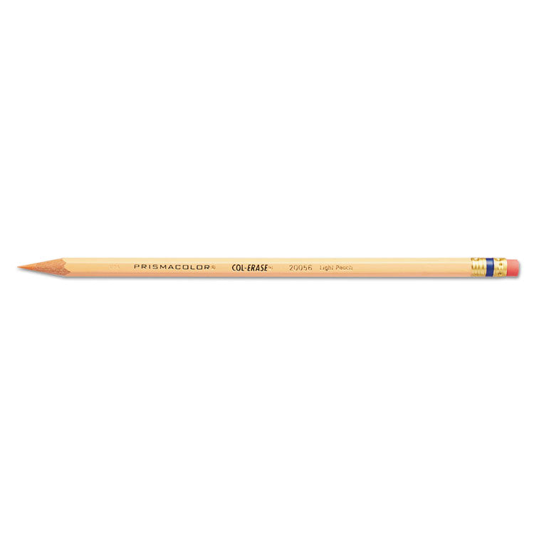 Col-Erase Pencil with Eraser, 0.7 mm, 2B, Assorted Lead and Barrel Colors, Dozen