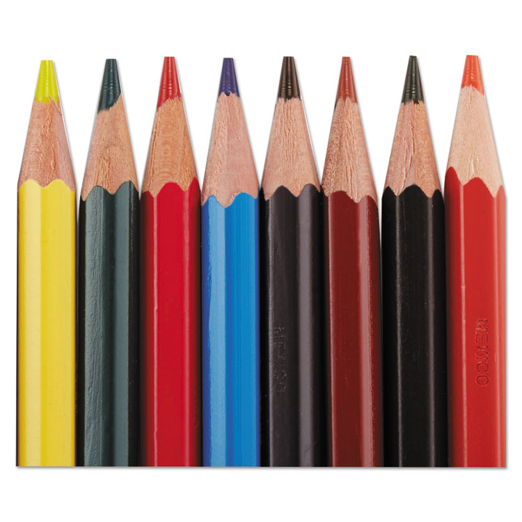 Col-Erase Pencil with Eraser, 0.7 mm, 2B, Assorted Lead and Barrel Colors, Dozen