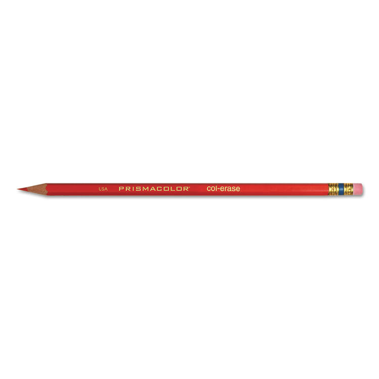 Col-Erase Pencil with Eraser, 0.7 mm, 2B, Assorted Lead and Barrel Colors, Dozen