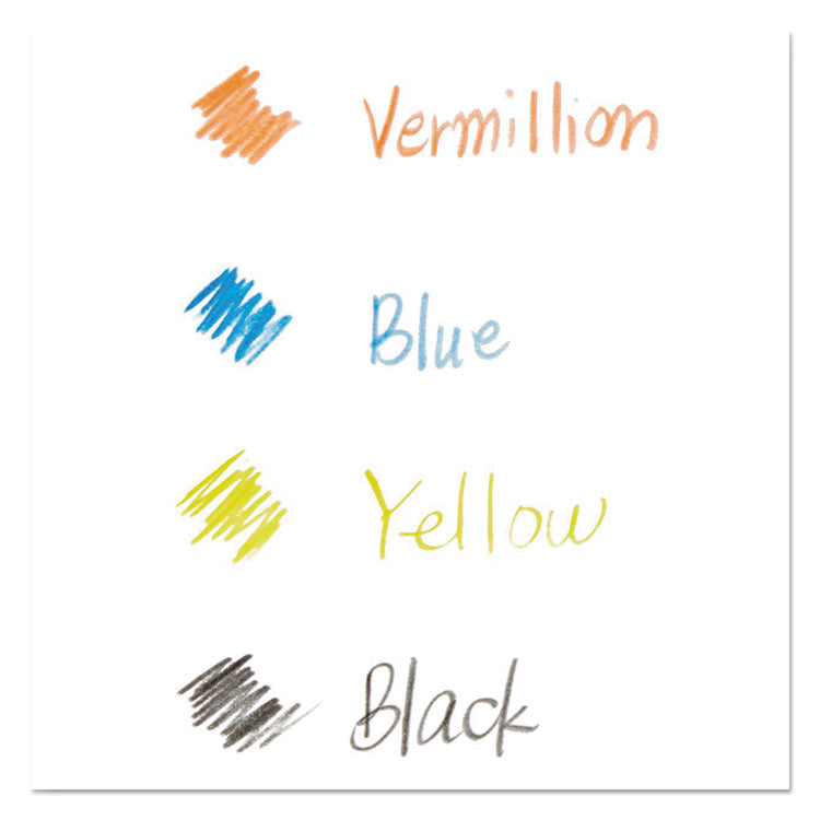 Col-Erase Pencil with Eraser, 0.7 mm, 2B, Assorted Lead and Barrel Colors, Dozen