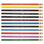 Col-Erase Pencil with Eraser, 0.7 mm, 2B, Assorted Lead and Barrel Colors, Dozen