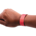 Security Wristbands, Sequentially Numbered, 10" x 0.75", Red, 100/Pack