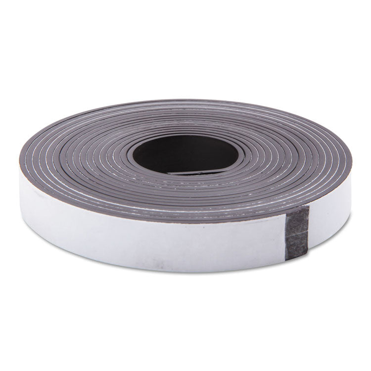 Adhesive-Backed Magnetic Tape, 0.5" x 10 ft, Black